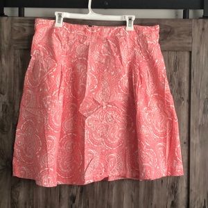 Women’s Gap Size 16 Coral and White Skirt